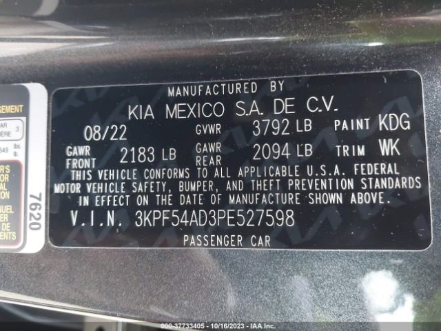 Photo 8 VIN: 3KPF54AD3PE527598 - KIA FORTE 