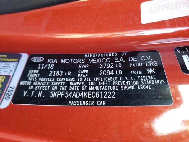 Photo 9 VIN: 3KPF54AD4KE061222 - KIA FORTE EX 