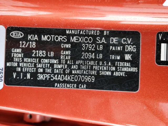 Photo 11 VIN: 3KPF54AD4KE070969 - KIA FORTE 