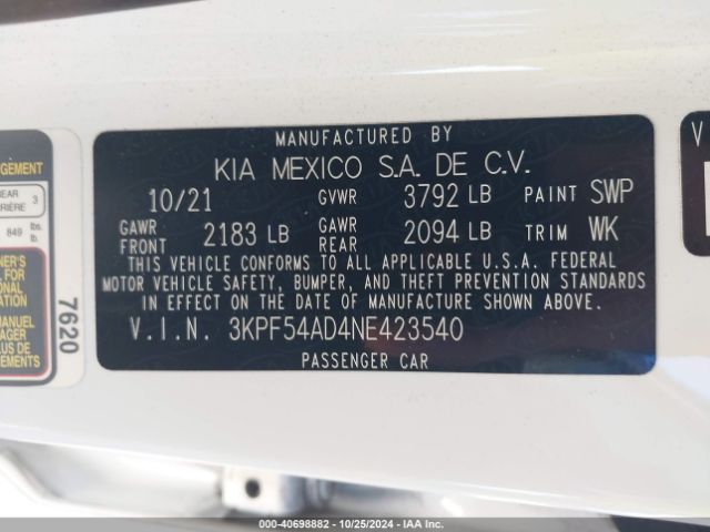 Photo 8 VIN: 3KPF54AD4NE423540 - KIA FORTE 