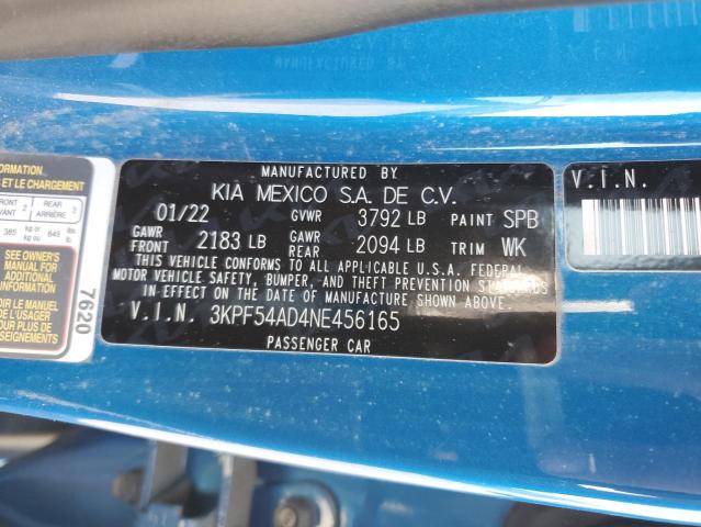 Photo 12 VIN: 3KPF54AD4NE456165 - KIA FORTE GT L 