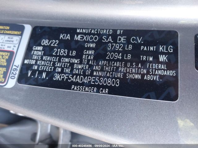 Photo 8 VIN: 3KPF54AD4PE530803 - KIA FORTE 