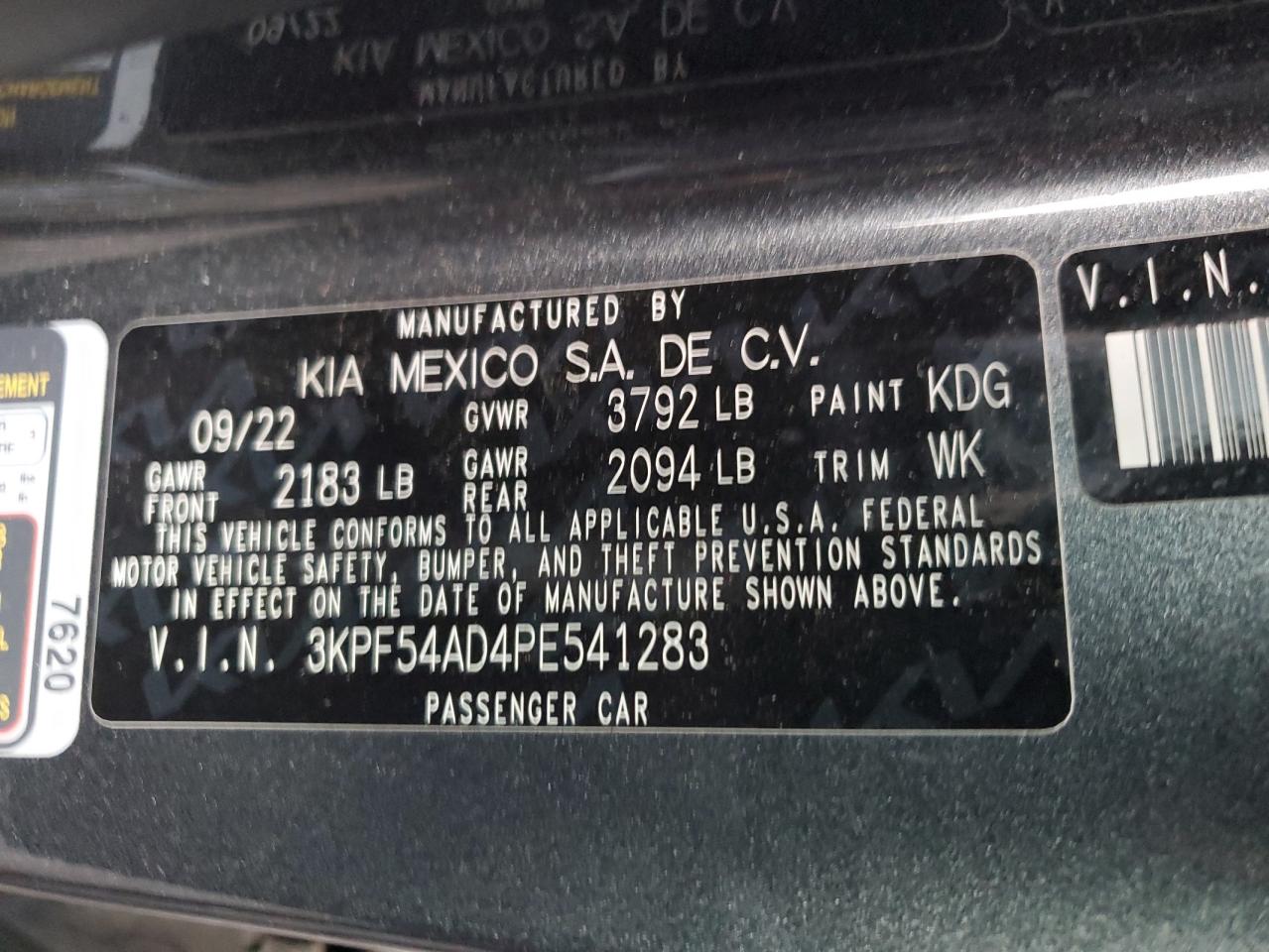 Photo 11 VIN: 3KPF54AD4PE541283 - KIA FORTE 