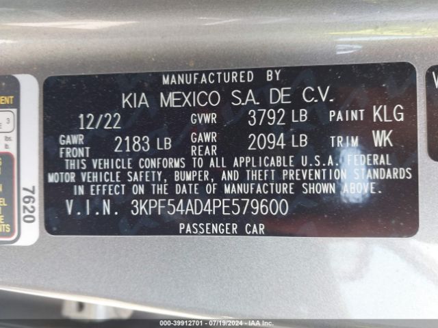 Photo 8 VIN: 3KPF54AD4PE579600 - KIA FORTE 