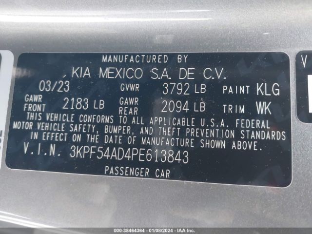 Photo 8 VIN: 3KPF54AD4PE613843 - KIA FORTE 