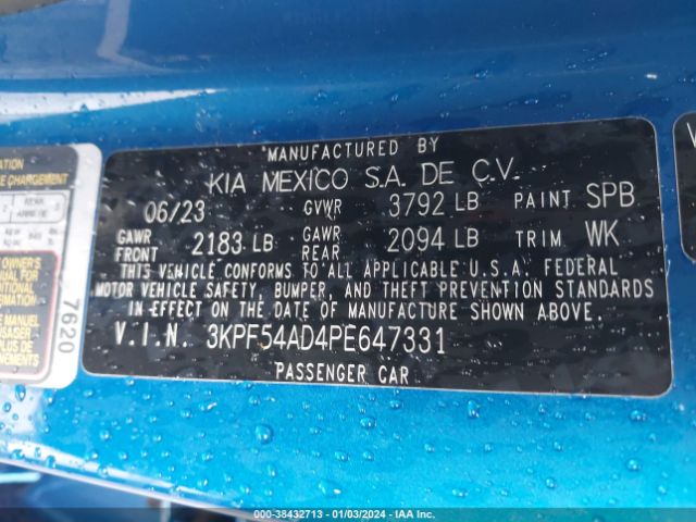 Photo 8 VIN: 3KPF54AD4PE647331 - KIA FORTE 