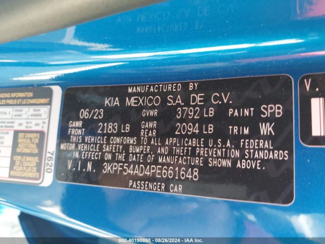 Photo 8 VIN: 3KPF54AD4PE661648 - KIA FORTE 