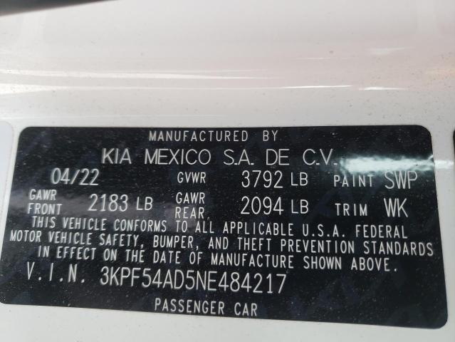 Photo 11 VIN: 3KPF54AD5NE484217 - KIA FORTE GT L 