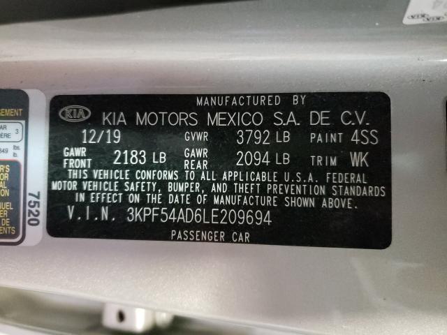 Photo 9 VIN: 3KPF54AD6LE209694 - KIA FORTE EX 