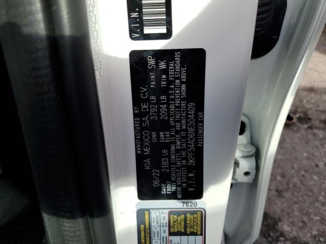 Photo 9 VIN: 3KPF54AD6NE504409 - KIA FORTE GT L 