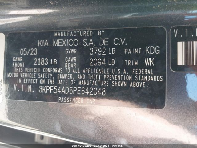 Photo 8 VIN: 3KPF54AD6PE642048 - KIA FORTE 