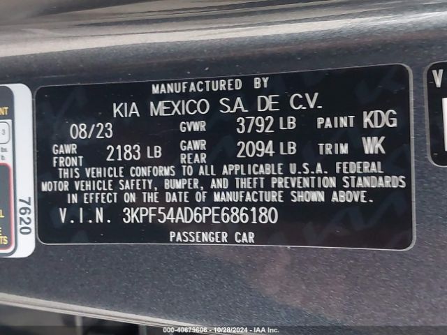 Photo 8 VIN: 3KPF54AD6PE686180 - KIA FORTE 