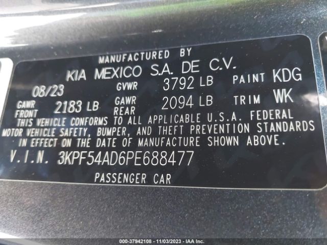 Photo 8 VIN: 3KPF54AD6PE688477 - KIA FORTE 