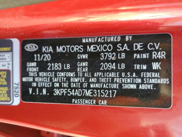 Photo 12 VIN: 3KPF54AD7ME315217 - KIA FORTE EX 