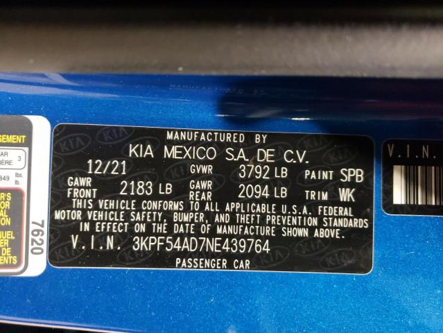 Photo 11 VIN: 3KPF54AD7NE439764 - KIA FORTE GT L 