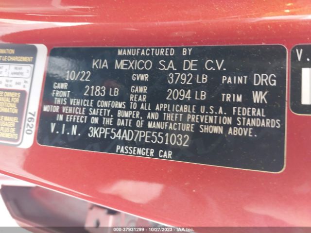 Photo 8 VIN: 3KPF54AD7PE551032 - KIA FORTE 