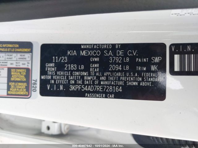 Photo 8 VIN: 3KPF54AD7RE728164 - KIA FORTE 