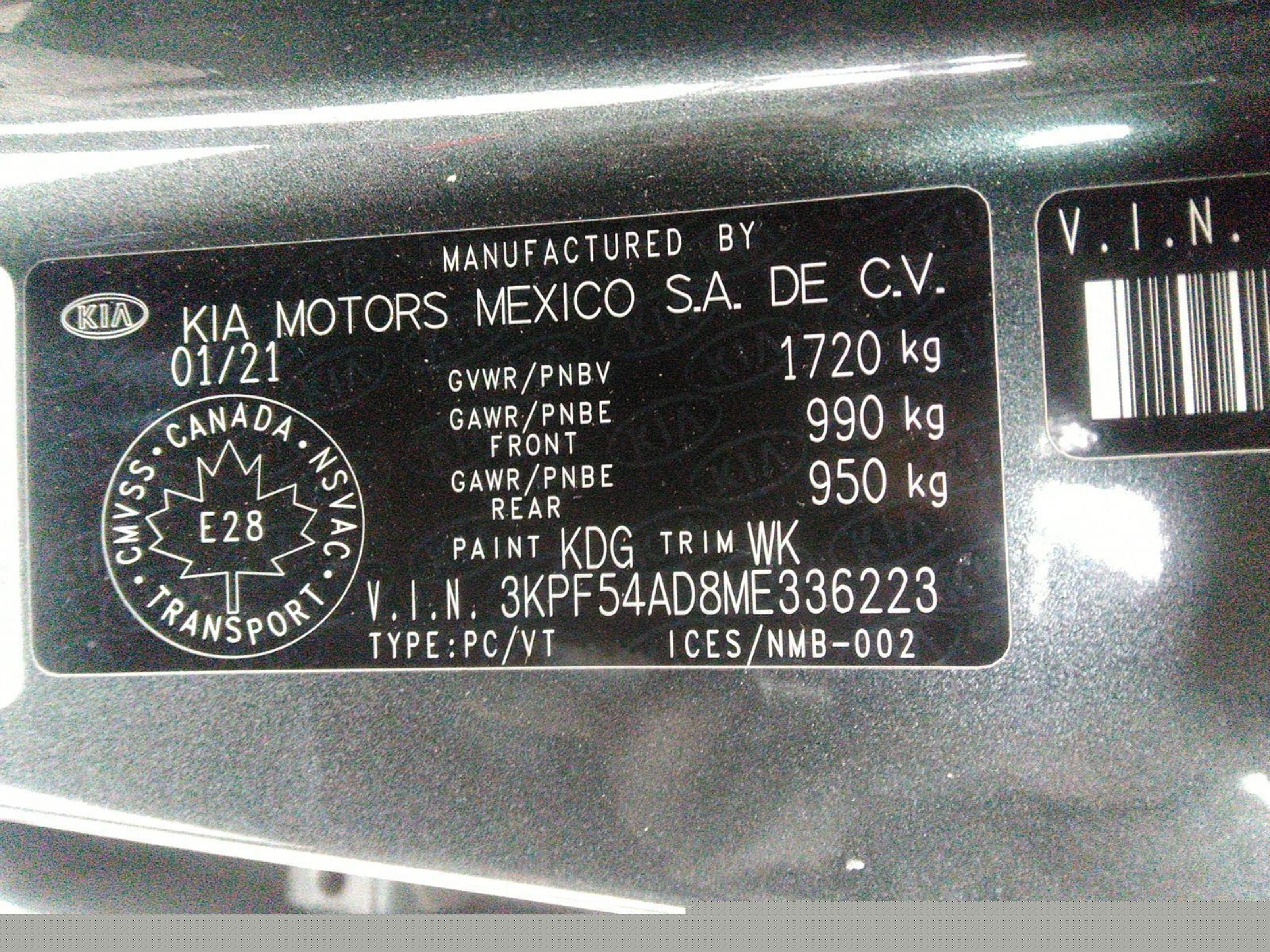 Photo 8 VIN: 3KPF54AD8ME336223 - KIA FORTE 