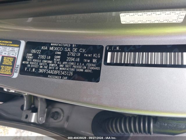 Photo 8 VIN: 3KPF54AD8PE545126 - KIA FORTE 