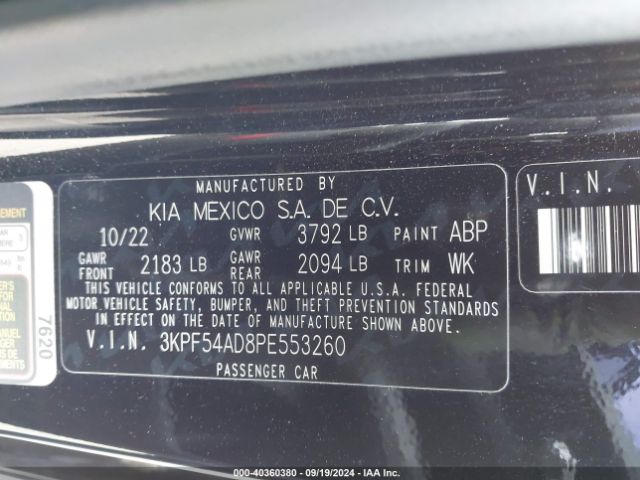 Photo 8 VIN: 3KPF54AD8PE553260 - KIA FORTE 