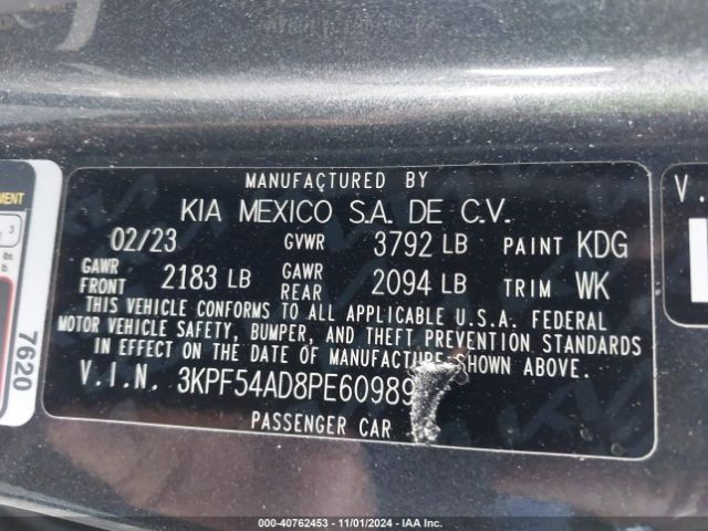 Photo 8 VIN: 3KPF54AD8PE609892 - KIA FORTE 