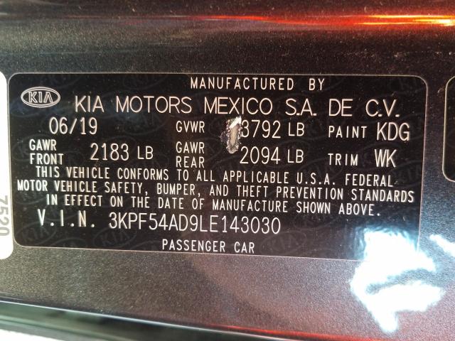 Photo 9 VIN: 3KPF54AD9LE143030 - KIA FORTE EX 