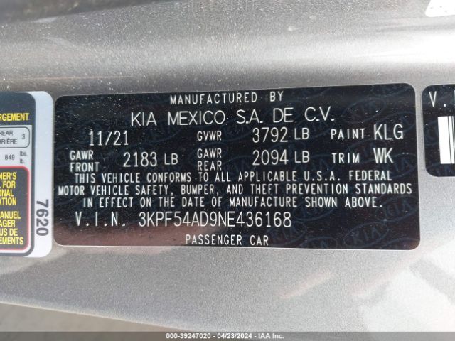 Photo 8 VIN: 3KPF54AD9NE436168 - KIA FORTE 