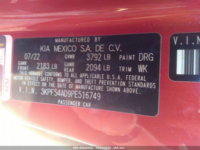 Photo 8 VIN: 3KPF54AD9PE516749 - KIA FORTE 