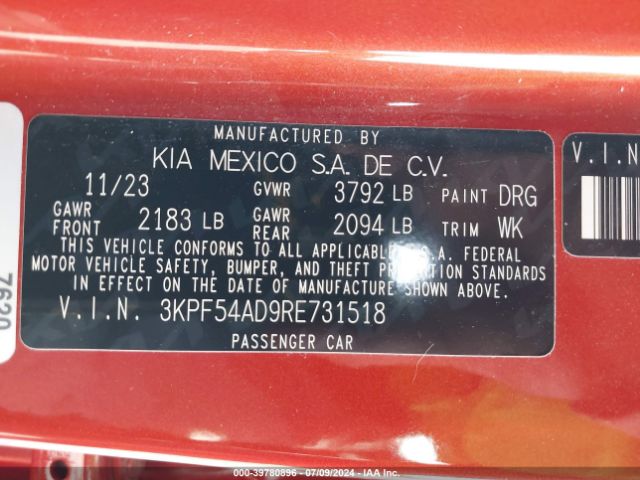 Photo 8 VIN: 3KPF54AD9RE731518 - KIA FORTE 