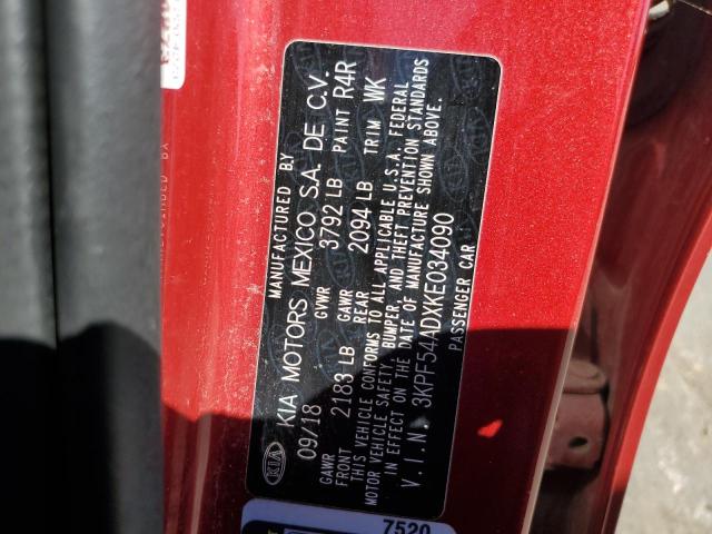 Photo 11 VIN: 3KPF54ADXKE034090 - KIA FORTE EX 