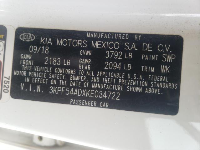 Photo 9 VIN: 3KPF54ADXKE034722 - KIA FORTE EX 