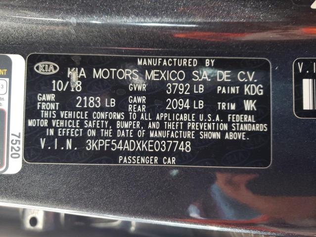 Photo 9 VIN: 3KPF54ADXKE037748 - KIA FORTE EX 