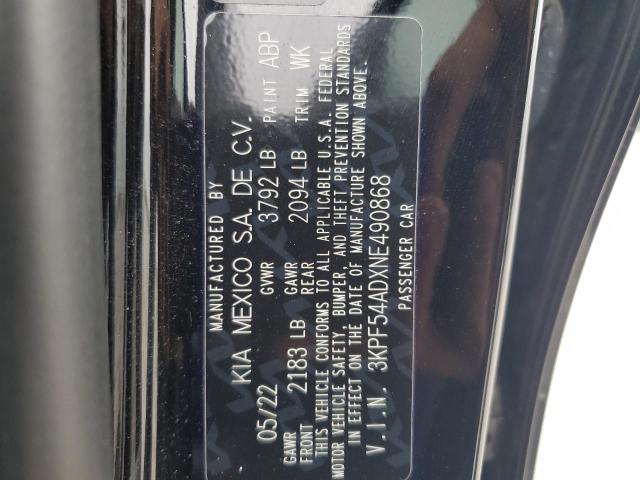 Photo 11 VIN: 3KPF54ADXNE490868 - KIA FORTE GT L 