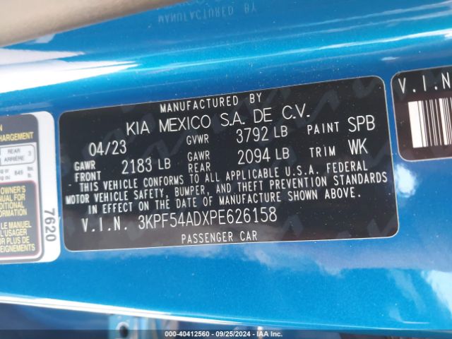 Photo 8 VIN: 3KPF54ADXPE626158 - KIA FORTE 