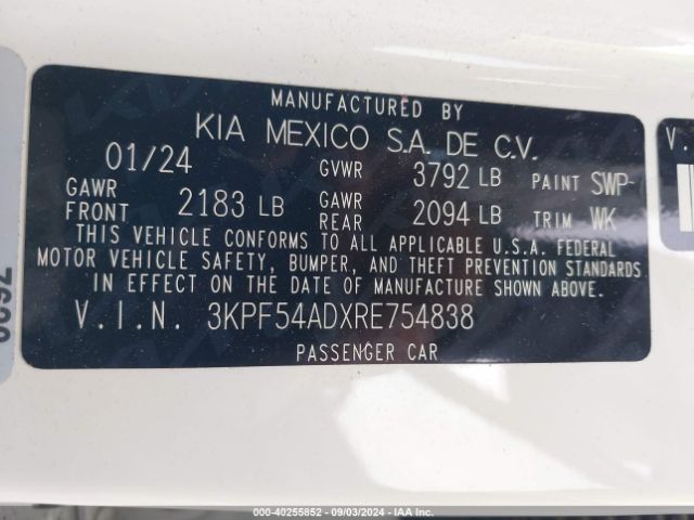 Photo 8 VIN: 3KPF54ADXRE754838 - KIA FORTE 