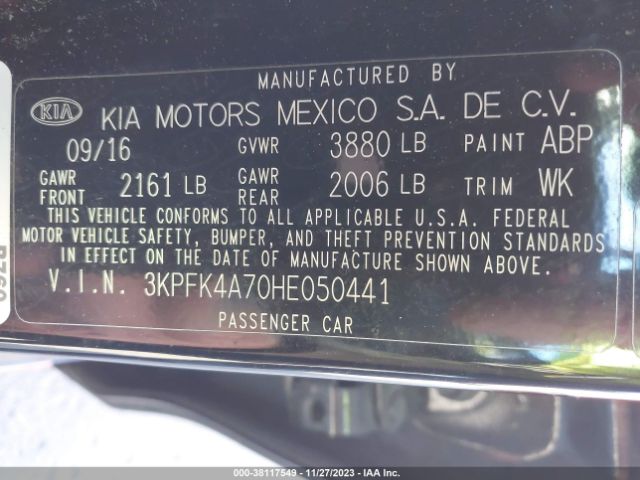 Photo 8 VIN: 3KPFK4A70HE050441 - KIA FORTE 