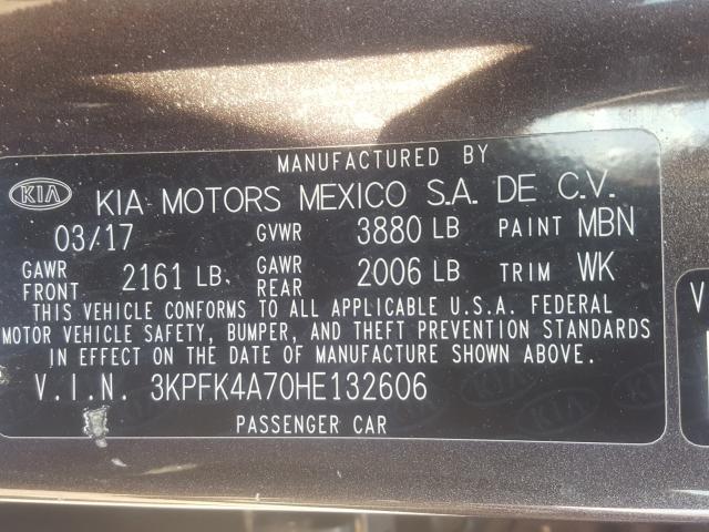 Photo 9 VIN: 3KPFK4A70HE132606 - KIA FORTE LX 