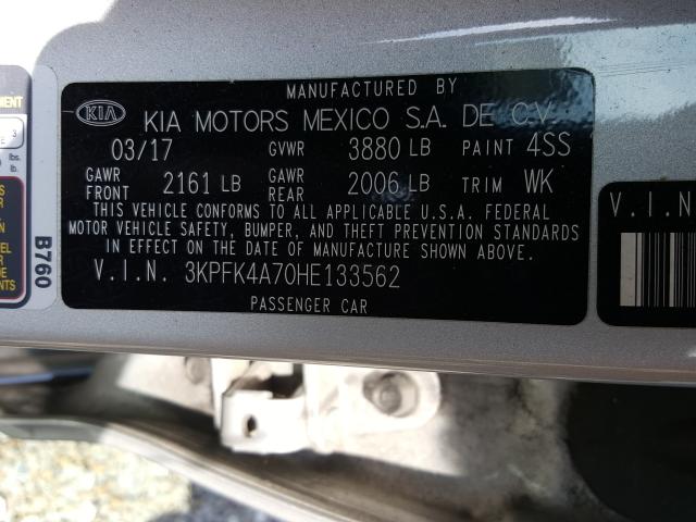 Photo 9 VIN: 3KPFK4A70HE133562 - KIA FORTE 