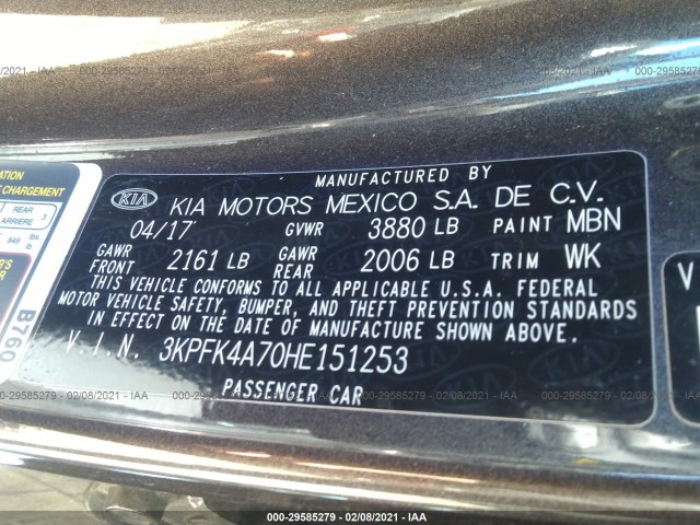 Photo 8 VIN: 3KPFK4A70HE151253 - KIA FORTE 