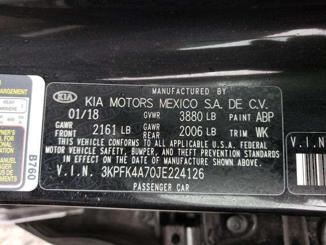 Photo 9 VIN: 3KPFK4A70JE224126 - KIA FORTE LX 