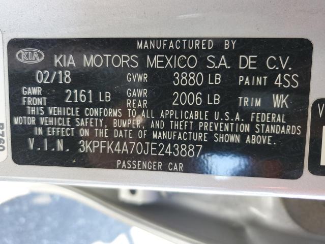 Photo 11 VIN: 3KPFK4A70JE243887 - KIA FORTE 