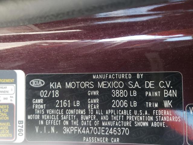 Photo 11 VIN: 3KPFK4A70JE246370 - KIA FORTE LX 