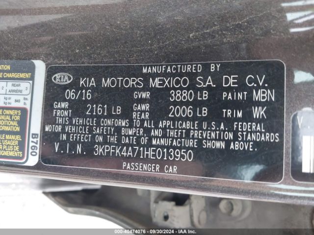 Photo 8 VIN: 3KPFK4A71HE013950 - KIA FORTE 