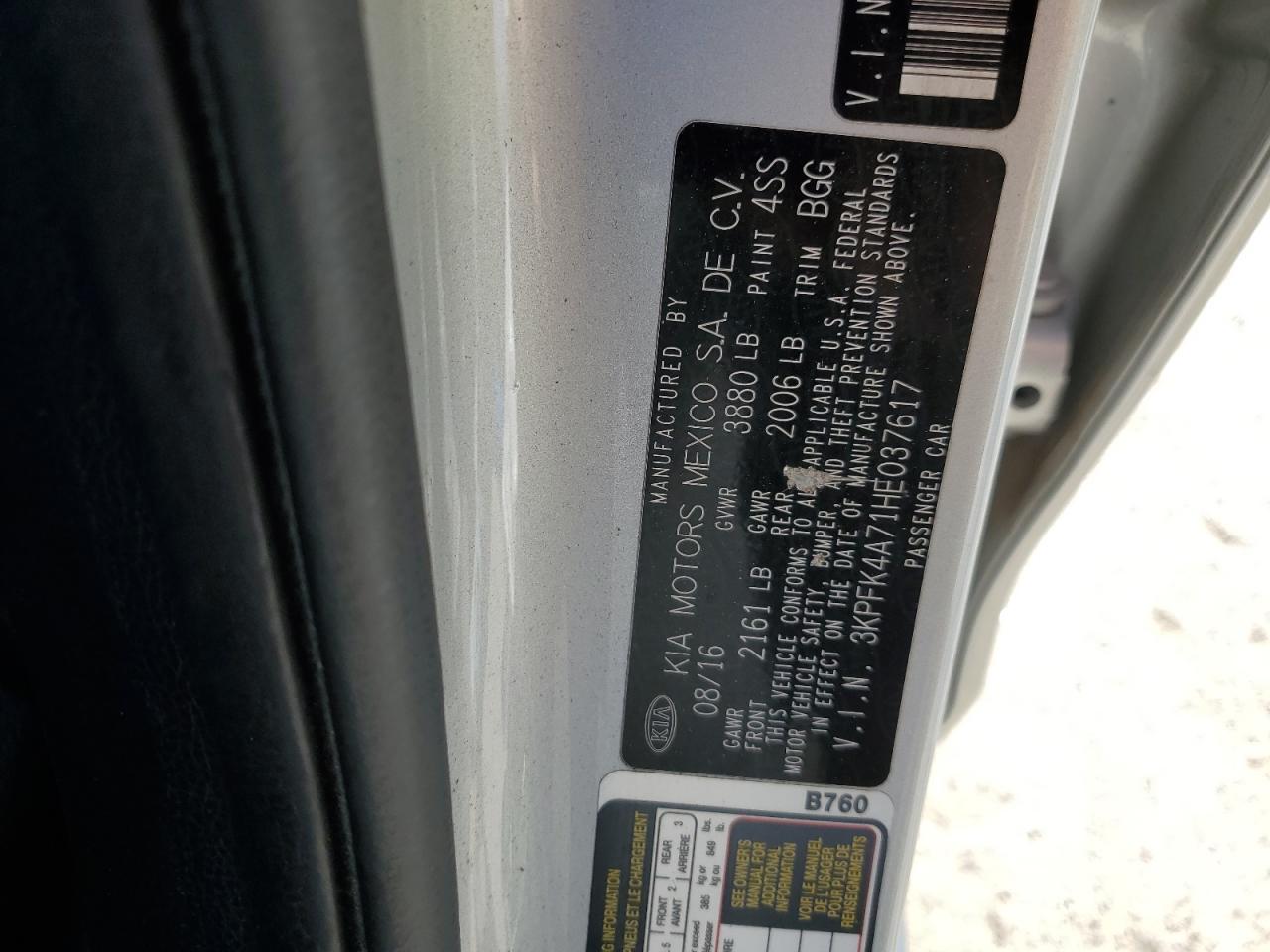 Photo 12 VIN: 3KPFK4A71HE037617 - KIA FORTE 