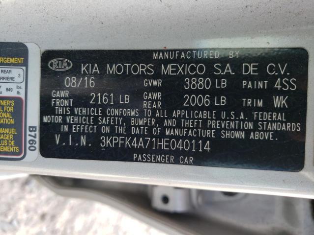 Photo 9 VIN: 3KPFK4A71HE040114 - KIA FORTE LX 