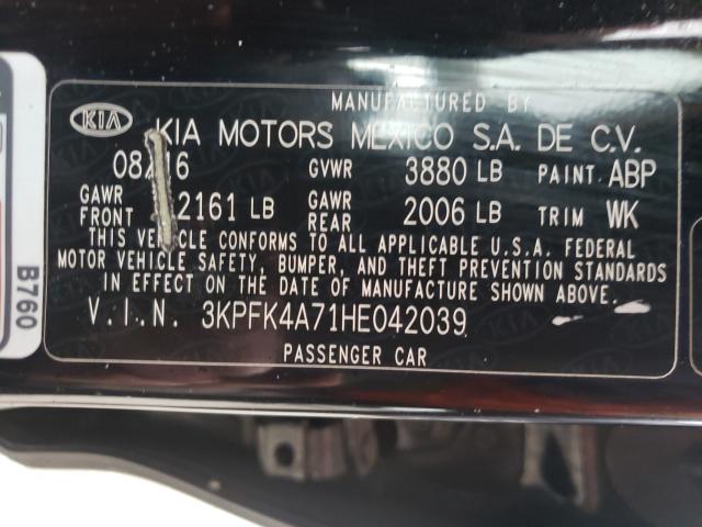 Photo 9 VIN: 3KPFK4A71HE042039 - KIA FORTE LX 