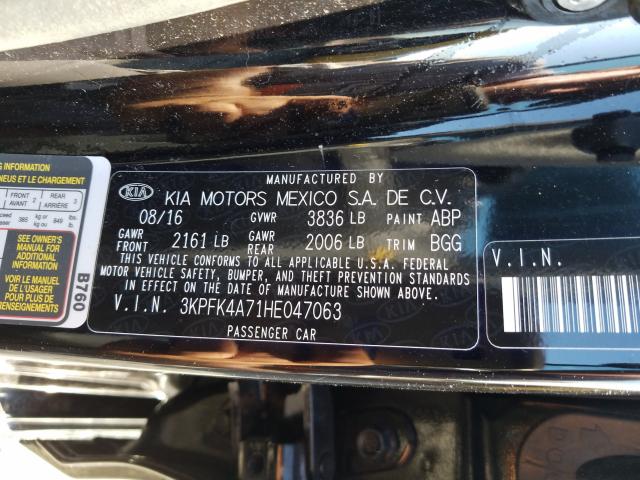 Photo 9 VIN: 3KPFK4A71HE047063 - KIA FORTE LX 