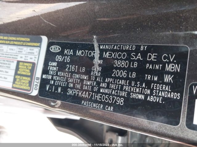 Photo 8 VIN: 3KPFK4A71HE053798 - KIA FORTE 