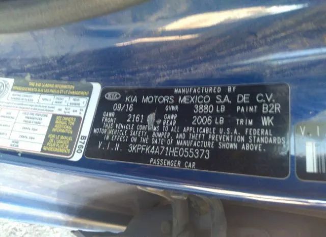 Photo 8 VIN: 3KPFK4A71HE055373 - KIA FORTE 