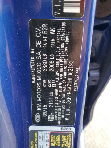 Photo 11 VIN: 3KPFK4A71HE062193 - KIA FORTE LX 